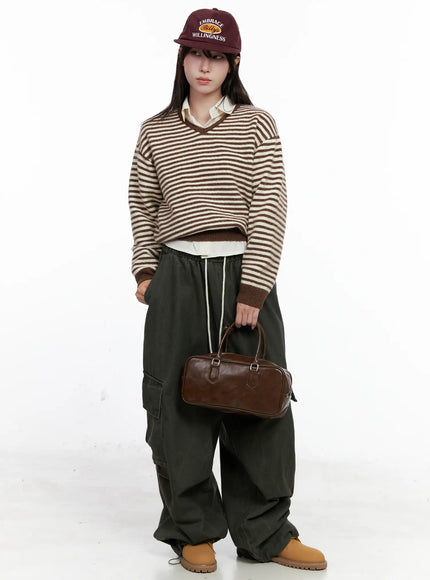 casual-plaid-long-sleeve-top-co520 / Brown