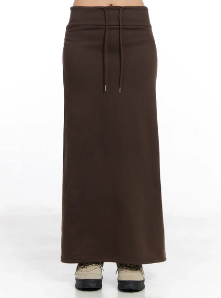 fleece-maxi-sweatskirt-in528 / Brown
