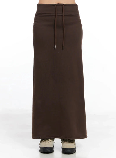 fleece-maxi-sweatskirt-in528 / Brown