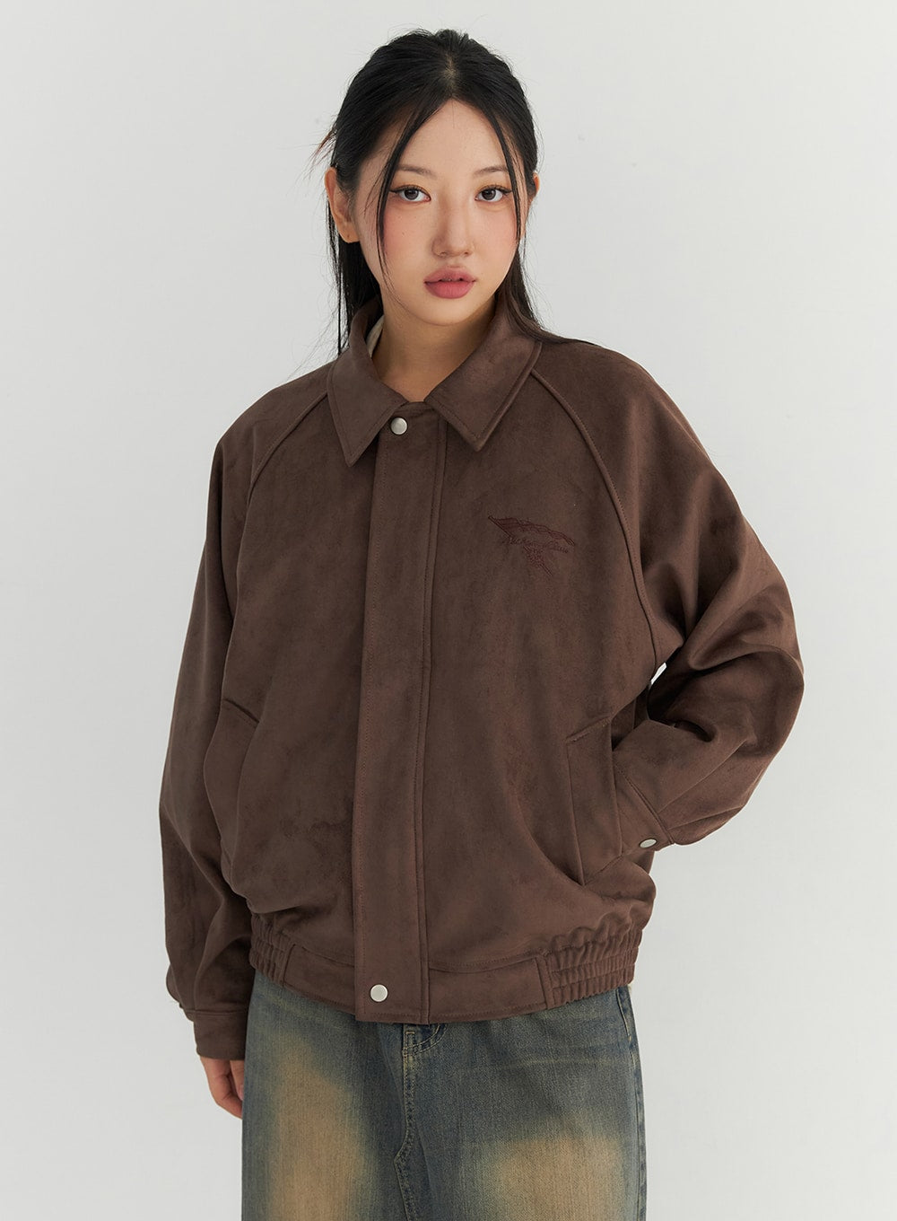 Faux Suede Oversized Jacket CO306