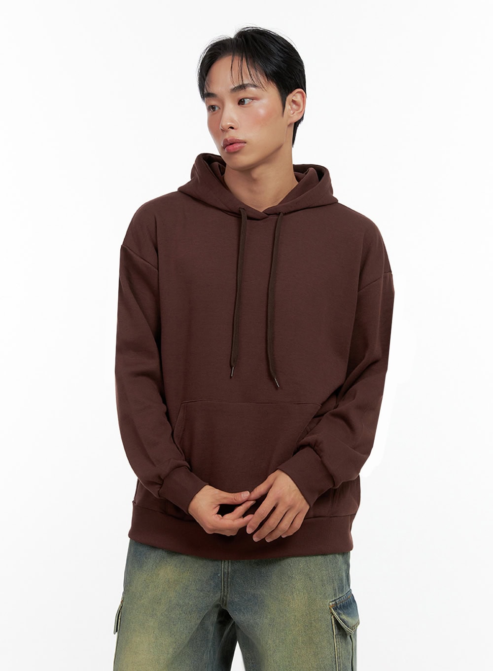 mens-soft-touch-warm-hoodie-in426 / Brown