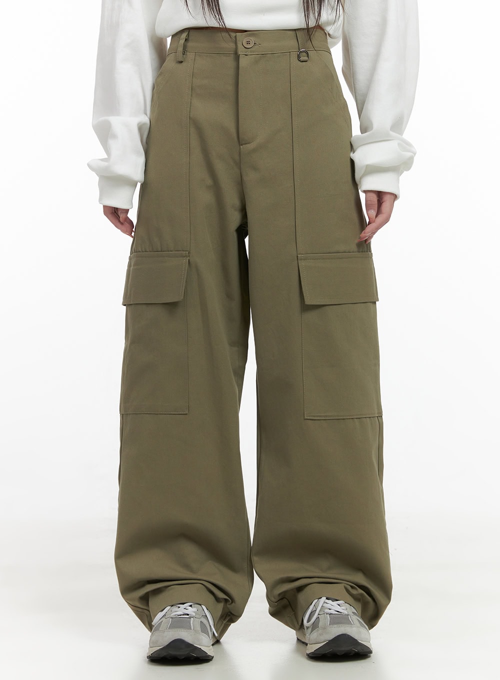 loosefit-cotton-cargo-trousers-cs413 / Dark beige