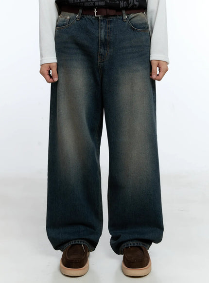 mens-wide-fit-deep-wash-denim-jeans-ig519 / Dark blue