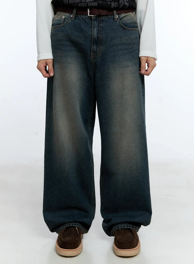 mens-wide-fit-deep-wash-denim-jeans-ig519 / Dark blue