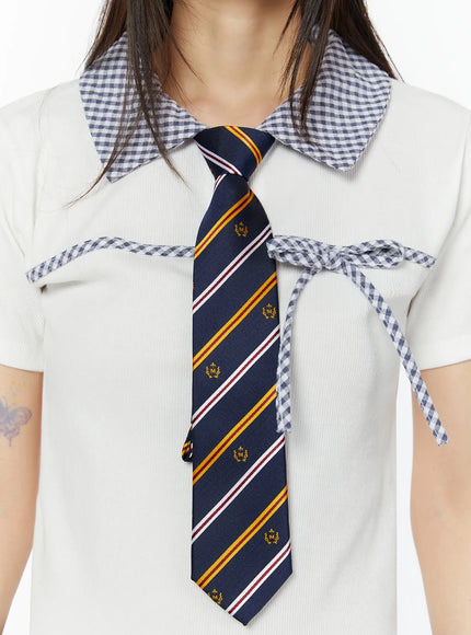 plaid-tie-cu515 / Dark blue