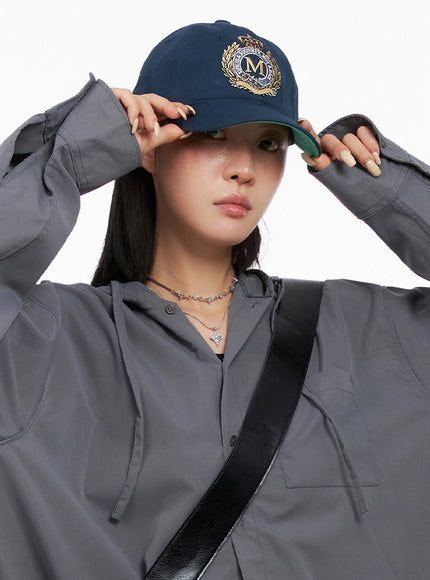 embroidered-baseball-cap-is508 / Dark blue