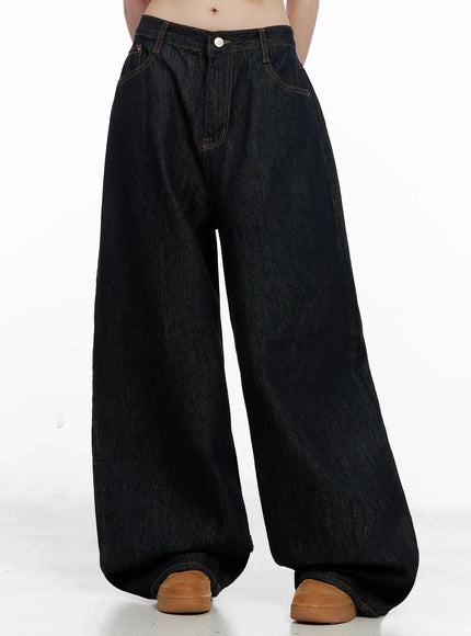 zinni-dark-wash-wide-denim-jeans-il531 / Dark blue