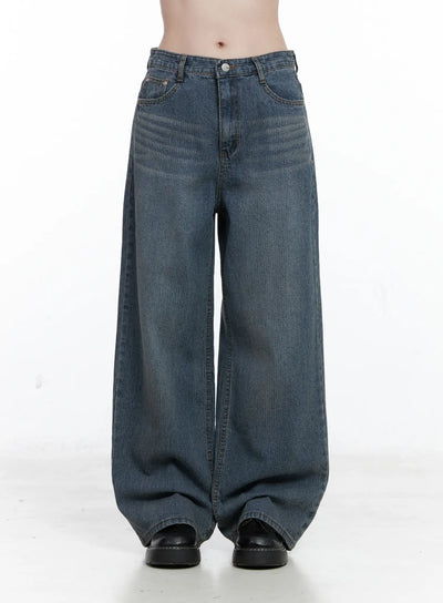 riley-washed-baggy-jeans-co503 / Dark blue