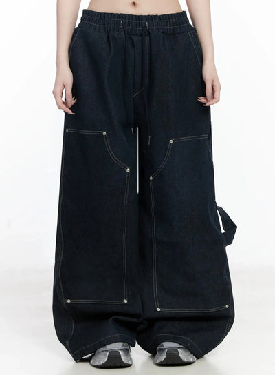 ashlyn-carpenter-wide-leg-jeans-ij528 / Dark blue