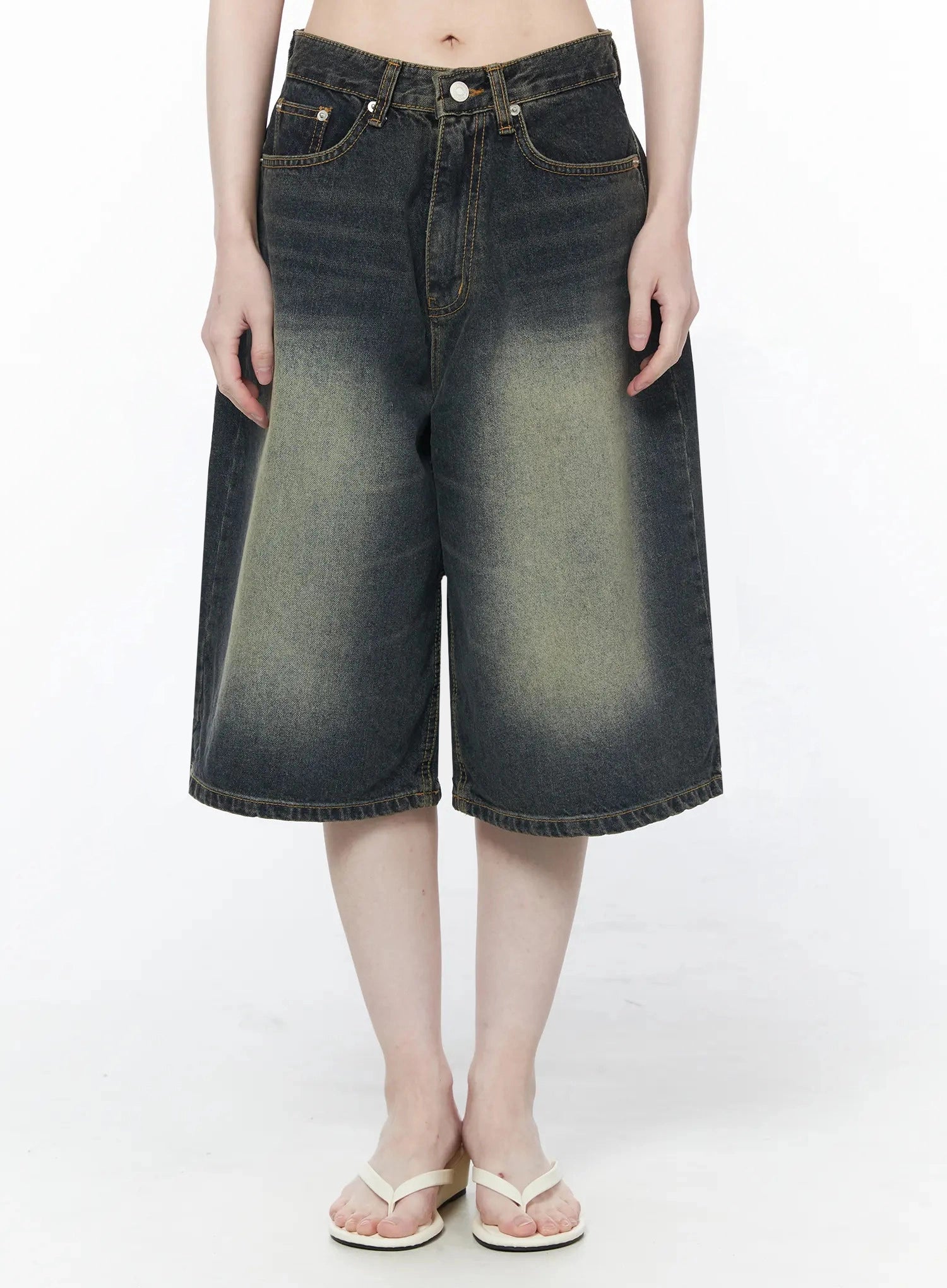 vintage-wash-jorts-iu512 / Dark blue