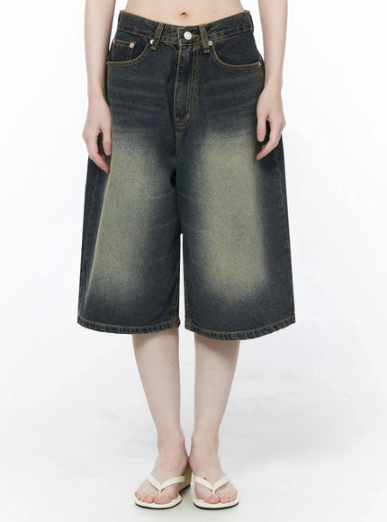 vintage-wash-jorts-iu512 / Dark blue