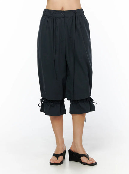 ribbon-detail-capri-pants-cu512 / Dark blue