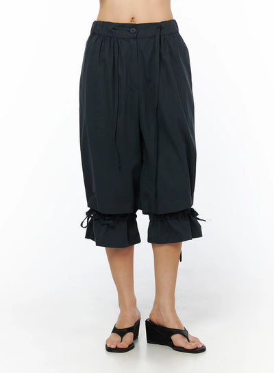 ribbon-detail-capri-pants-cu512 / Dark blue