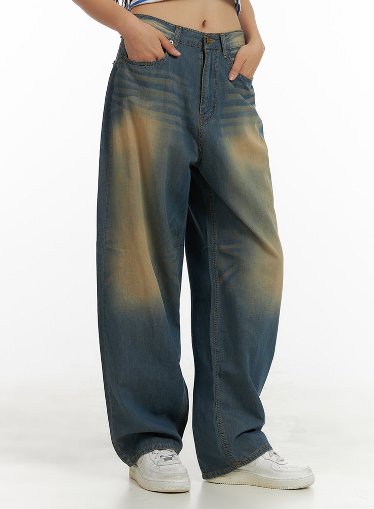 wide-washed-jeans-cu414 / Dark blue