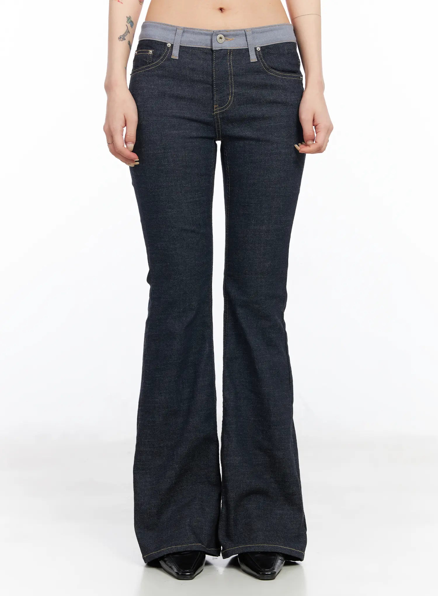 indy-stylish-bootcut-jeans-cm516 / Dark blue
