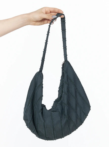 cotton-ribbed-hobo-bag-cu510 / Dark blue