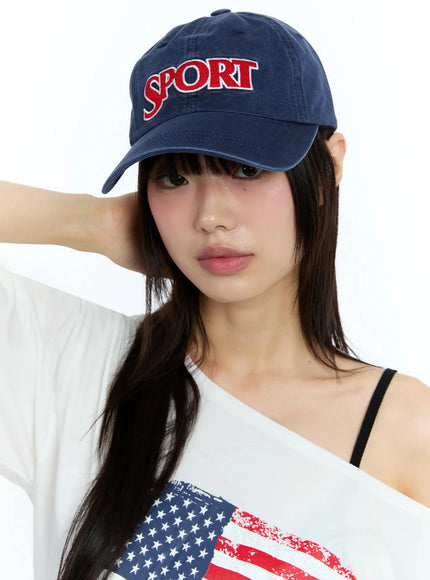 washed-embroidered-hat-iu525 / Dark blue