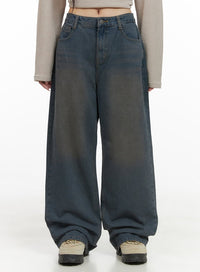 elise-vintage-baggy-jeans-cs403 / Dark blue