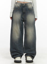 darcy-washed-baggy-jeans-cs403 / Dark blue