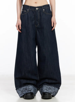 raya-cuffed-baggy-jeans-cf518 / Dark blue