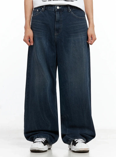 mens-dark-wash-vintage-jeans-il516 / Dark blue