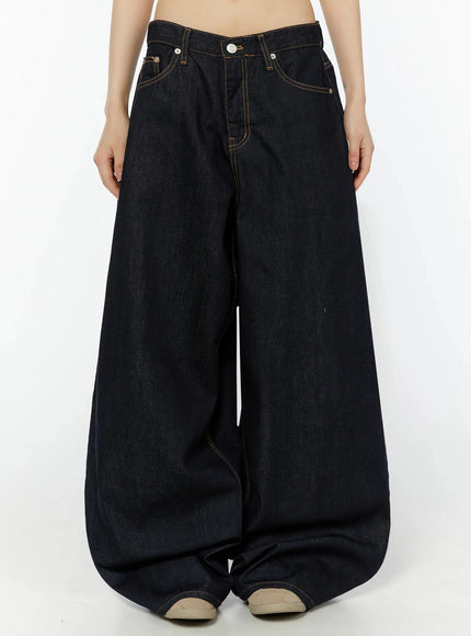 arlie-wide-leg-jeans-cu515 / Dark blue