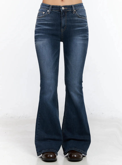 haeu-dark-wash-bootcut-jeans-ca513 / Dark blue