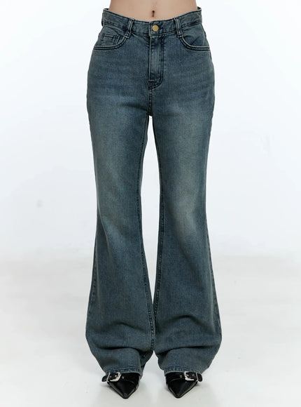 juliet-washed-flare-denim-jeans-cg513 / Dark Blue