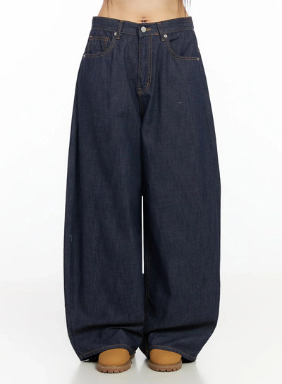 rory-wide-leg-jeans-ia523 / Dark blue