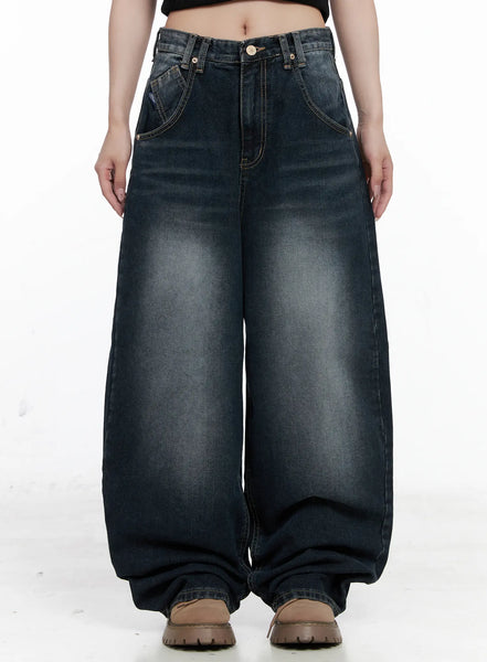 Isla Washed Baggy Jeans CO521 - Acubi style | LEWKIN