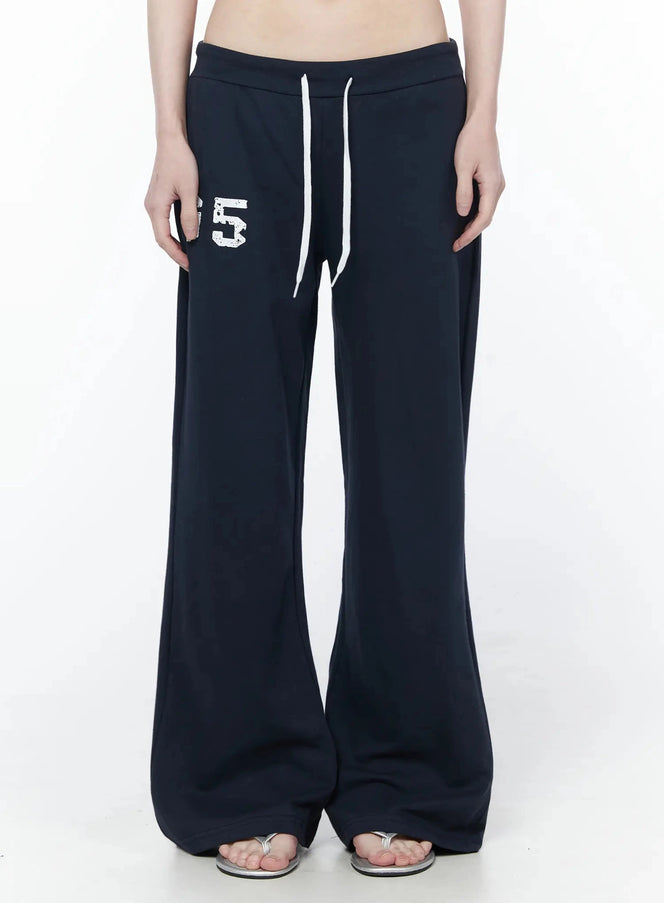 relaxed-fit-graphic-sweatpants-iu512 / Dark blue