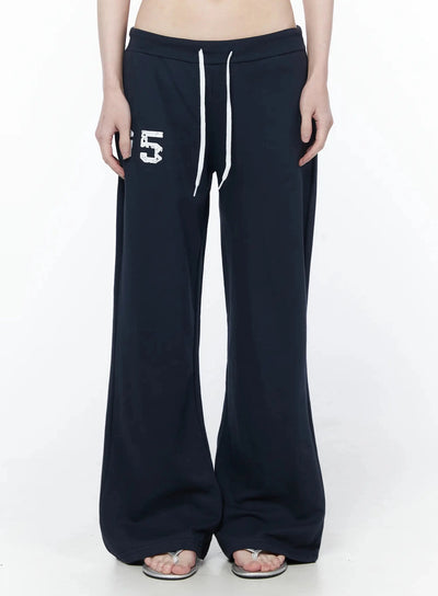 relaxed-fit-graphic-sweatpants-iu512 / Dark blue