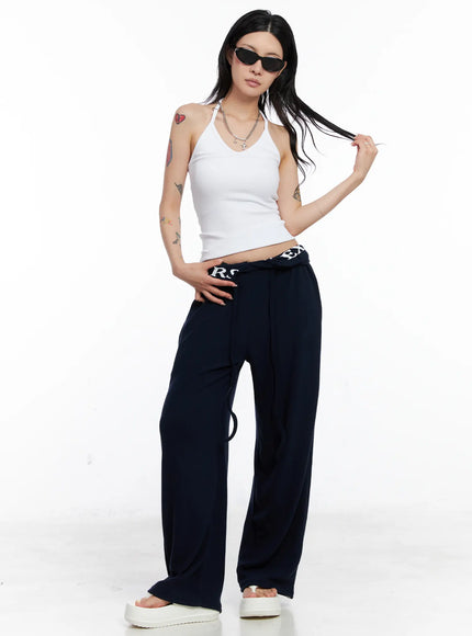 graphic-banding-sweatpants-cs526 / Dark blue