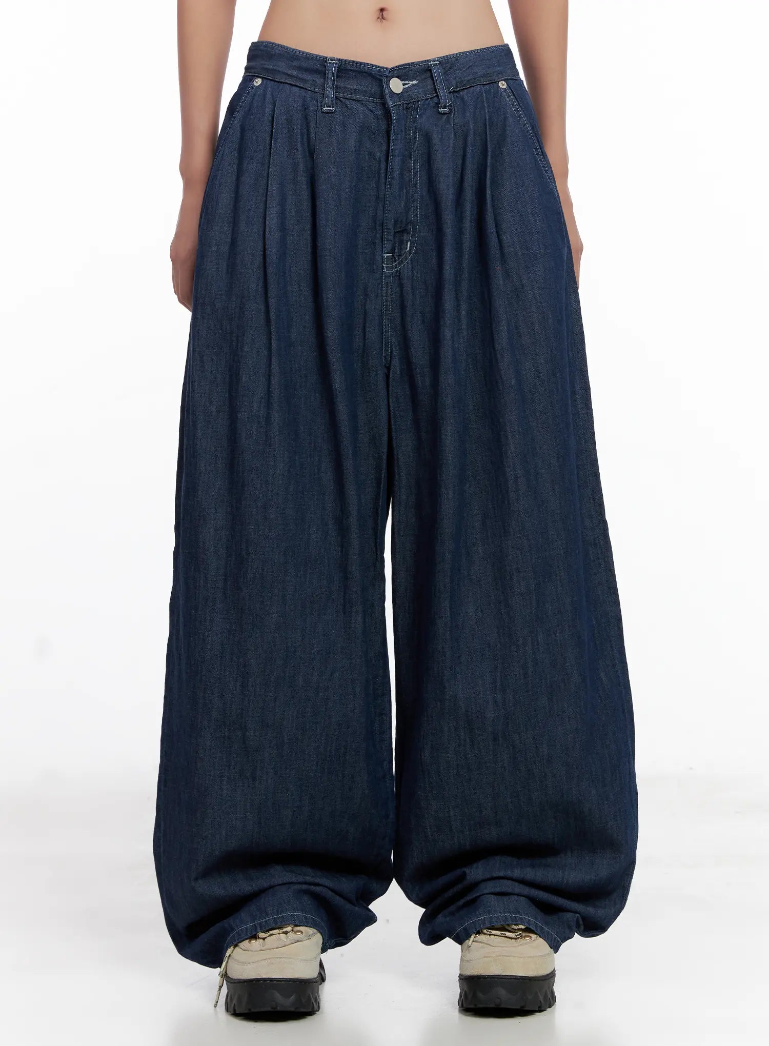 sophia-raw-wash-wide-jeans-cl518 / Dark blue