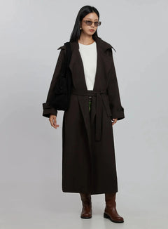 belted-trench-coat-id516 / Dark brown