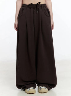 relaxed-fit-sweatpants-im519 / Dark brown