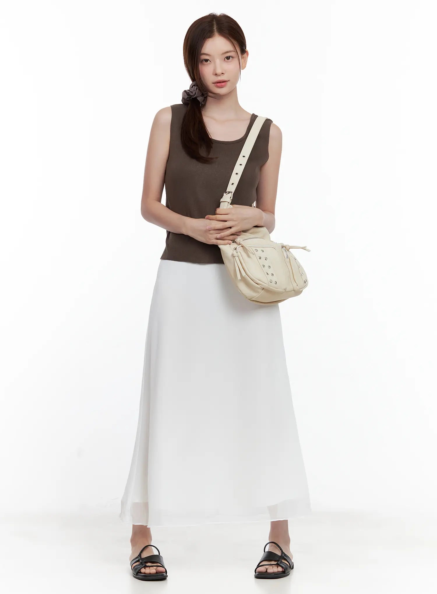 lightweight-scoop-neck-tank / Dark brown