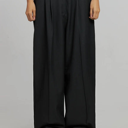 relaxed-fit-wide-leg-trousers-ij502 / Dark gray