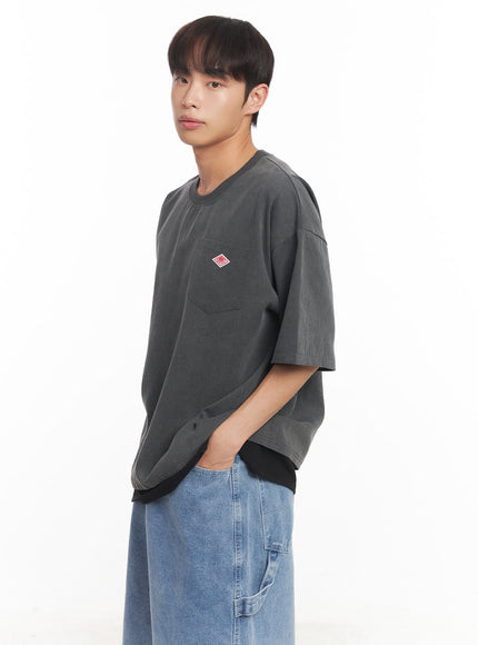 mens-oversized-washed-t-shirt-ia521 / Dark gray