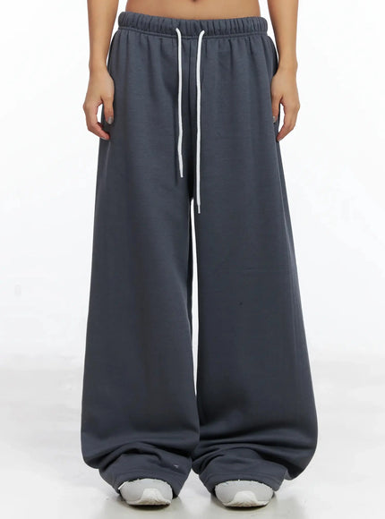 thermal-wide-leg-sweatpants-in528 / Dark gray