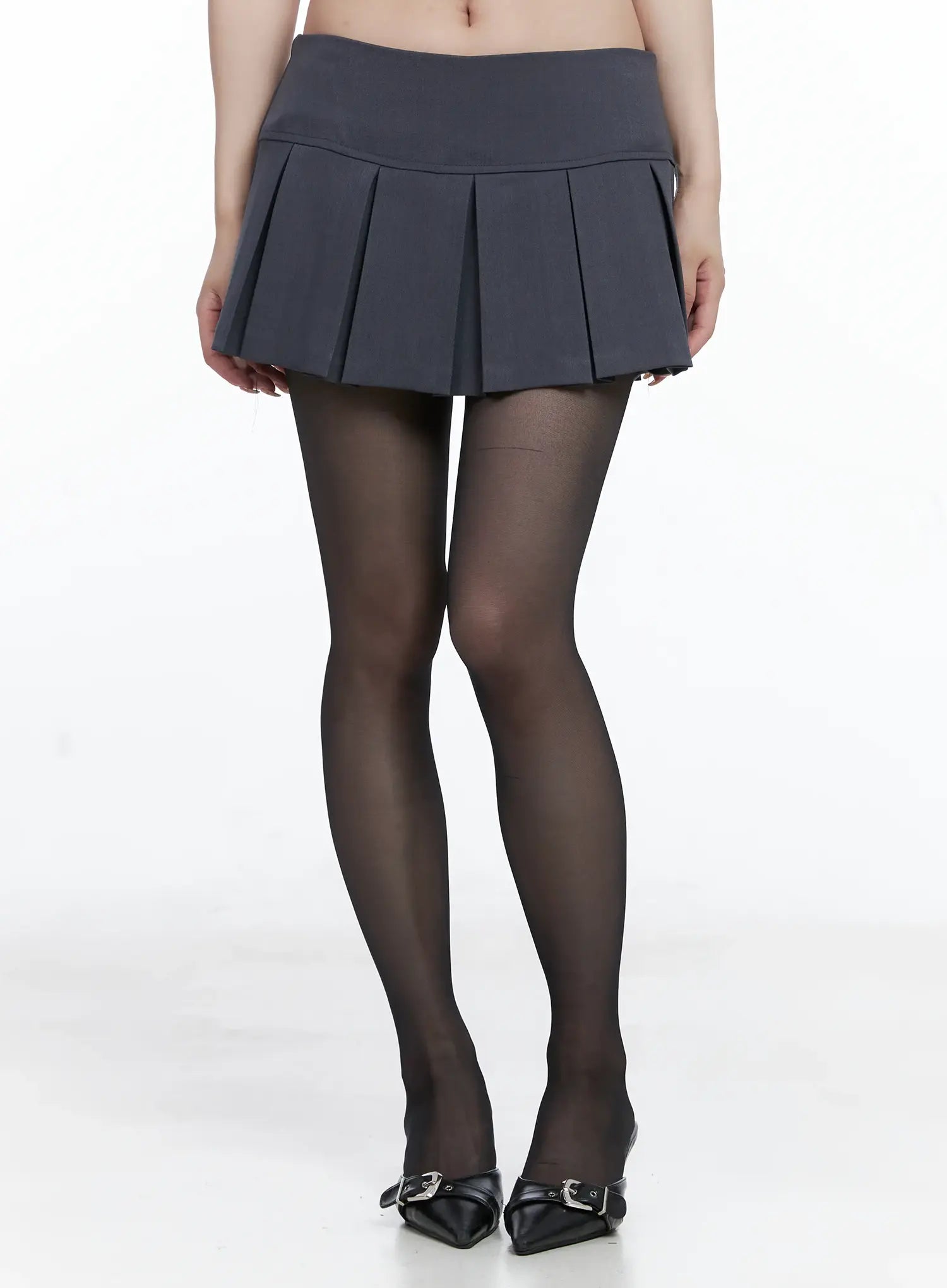 classic-schoolgirl-pleated-mini-skirt-cs501 / Dark gray