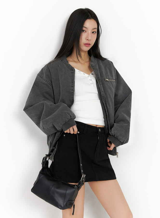 urban-oversized-bomber-jacket-id431 / Dark gray