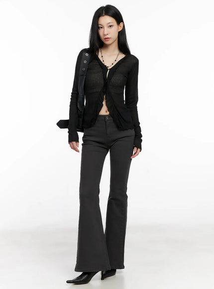 addie-chic-flared-jeans-cg522 / Dark gray