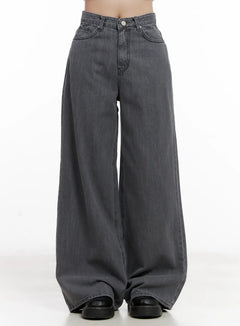 jiyeon-dark-gray-denim-jeans-cl516 / Dark gray