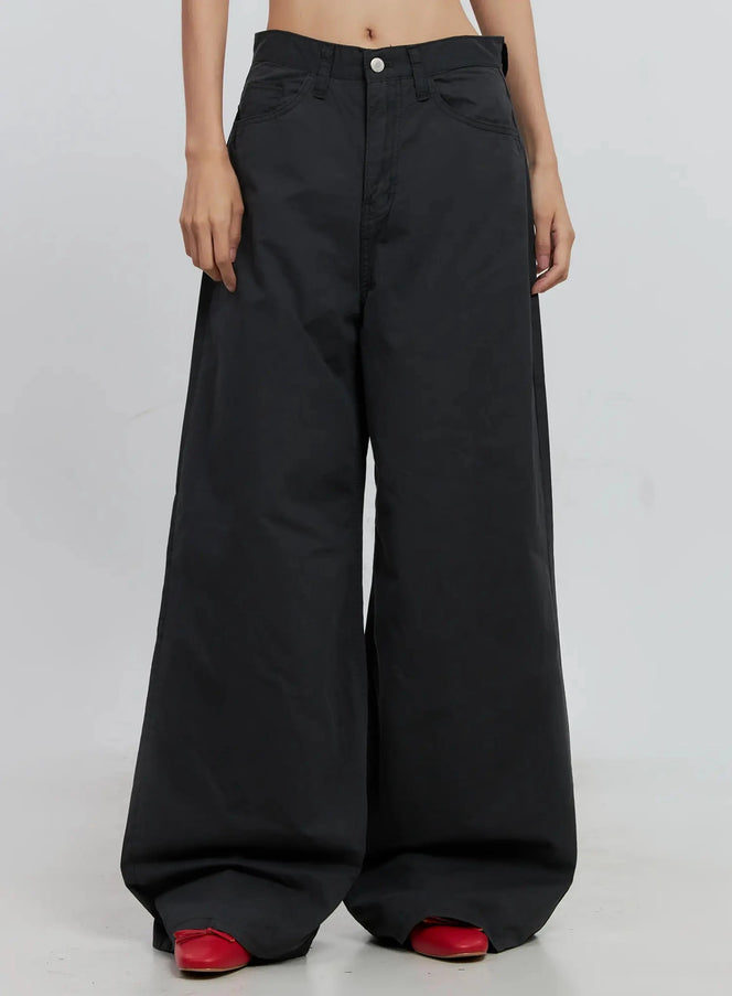 bailee-wid-leg-pants-is515 / Dark gray