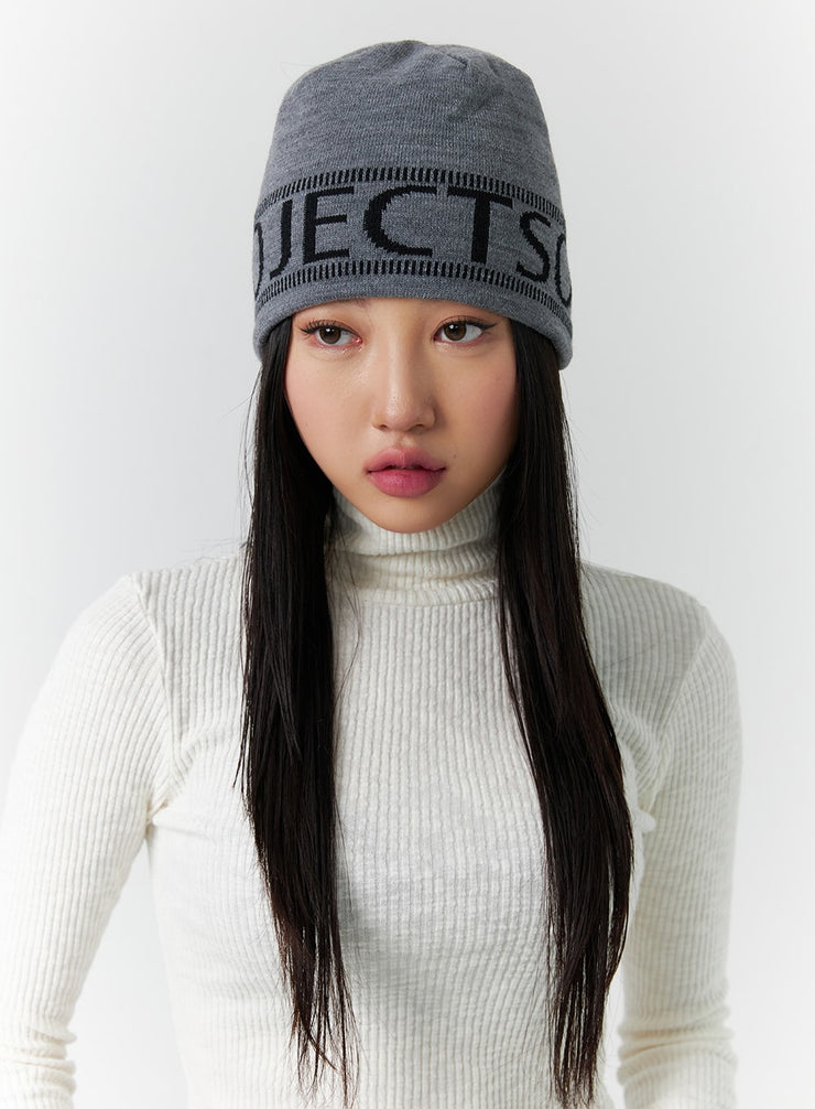 lettering-beanie-cd301 / Dark gray