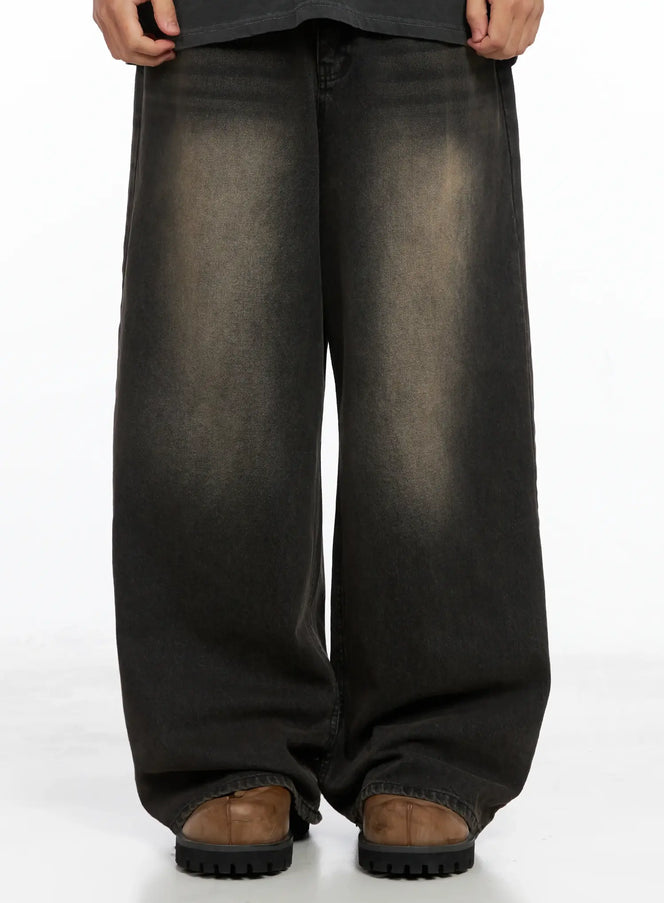 mens-deep-washed-jeans-is502 / Dark gray