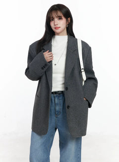 oversized-wool-blazer-ij529 / Dark gray