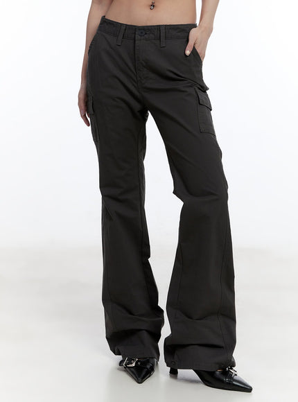 cargo-cotton-bootcut-pants-cy530 / Dark gray