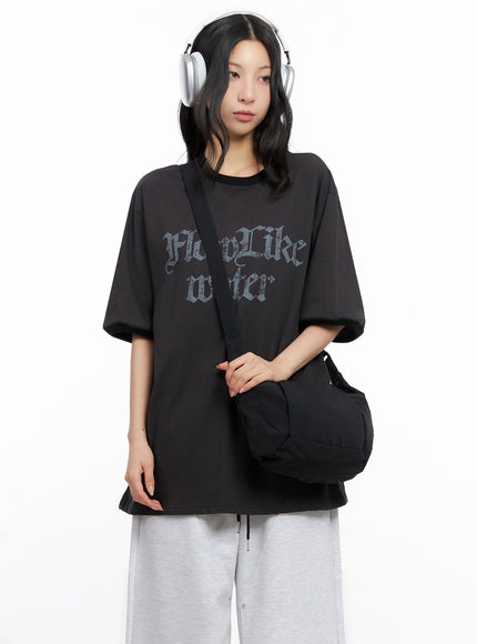 oversized-gothic-graphic-print-tee-ig508 / Dark gray